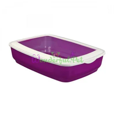 Trixie Mio Cat Litter Tray with Rim 32 x 12 x 43 cm (plastic, assorted colours)