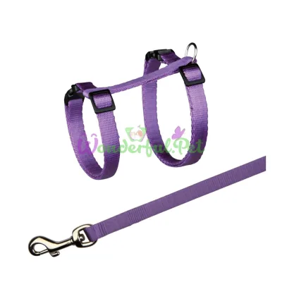 Trixie Nylon Cat Harness with Leash, Size M (assorted)
