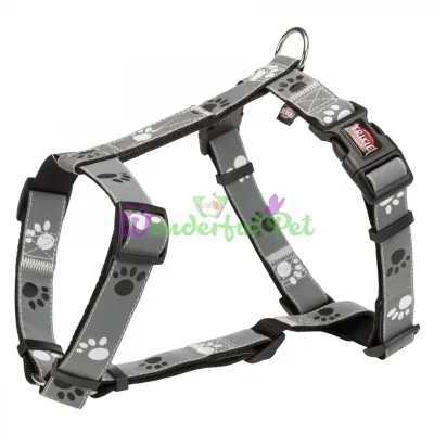 Trixie Nylon Silver Reflective Harness XS-S 30-40 cm / 15 mm (Grey)
