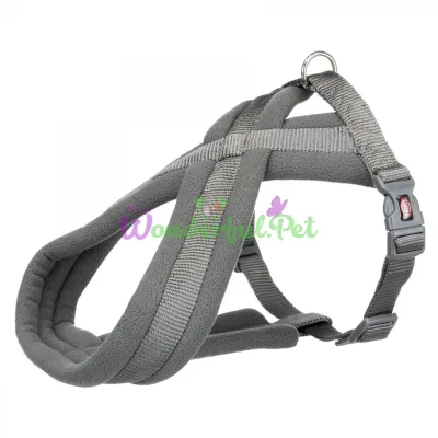 Trixie Premium Nylon Figure-8 Harness with Neoprene Padding XS-S 30-55 cm / 15 mm (Grey)