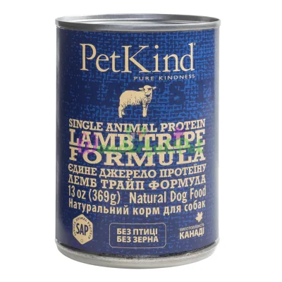 Натуральный влажный корм для собак PetKind Lamb Tripe Single Animal Protein Formula 369 г