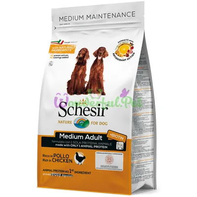 Сухой корм Schesir Dog Medium Adult Chicken 12 кг