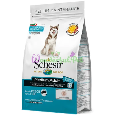 Сухой корм Schesir Dog Medium Adult Fish 12 кг