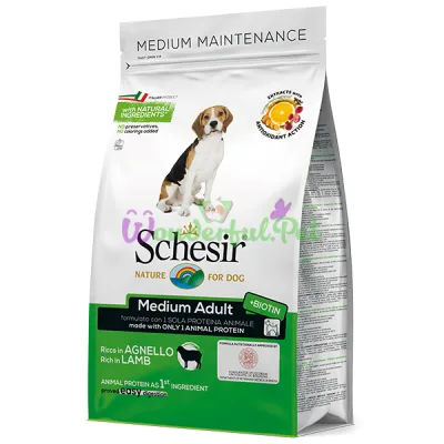 Сухой корм Schesir Dog Medium Adult Lamb 3 кг