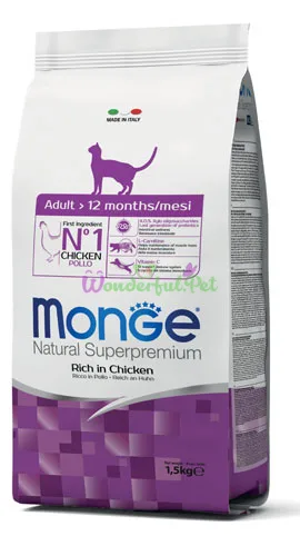 MONGE CAT Adult Chicken Dry Food 5 kg Bucket