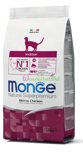 MONGE CAT Indoor Chicken Dry Food 5 kg Bucket