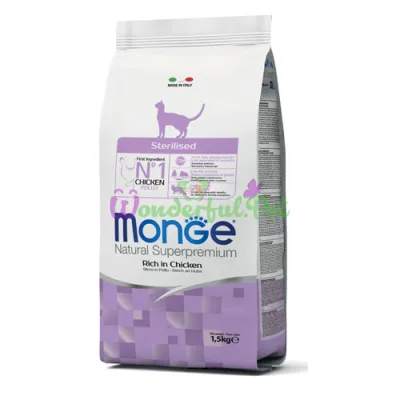 Сухой корм MONGE CAT Sterilised Chicken 5 кг ведро