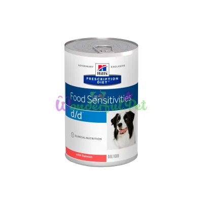 Влажный корм Hills Prescription Diet Canine D/D Food Sensitives Dog Salmon 370 г