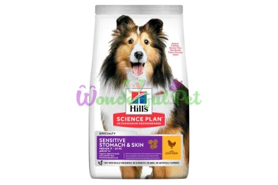 Сухой корм Hills Science Plan Adult Sensitive Stomach Skin Medium Dog Chicken 14 кг