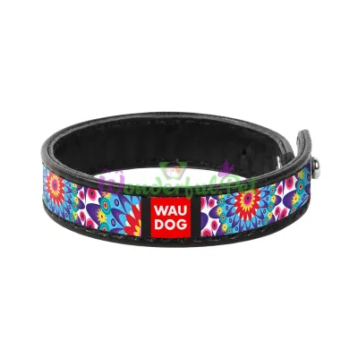 Браслет WAUDOG Design, рисунок Цветы 15 мм 18-20см Черный