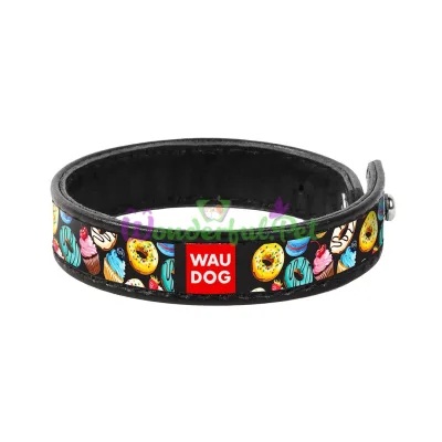 Браслет WAUDOG Design, рисунок Пончики 15 мм 18-20см Черный