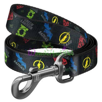 Поводок WAUDOG Nylon, рисунок Лига справедливости 10 мм x 122 см нейлон Разноцветный