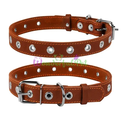 Нашийник безрозмірний CoLLaR M 25 мм 60 см шкіра коричневий