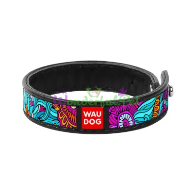Браслет WAUDOG Design, рисунок Лето 15 мм 21-23см кожа Черный