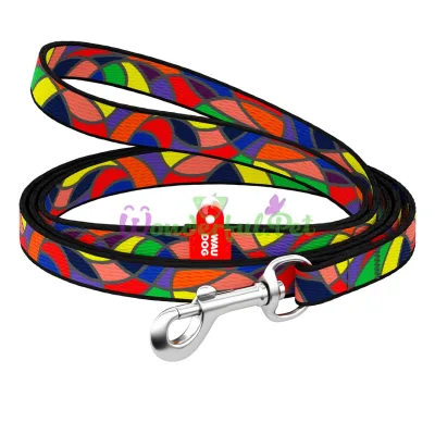 Поводок WAUDOG Nylon, рисунок Витраж 10 мм x 122 см Нейлон Разноцветный