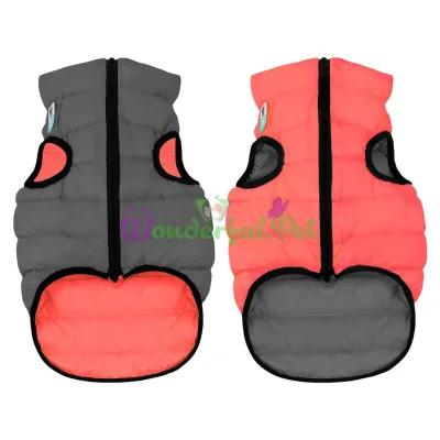AiryVest Reversible Dog Jacket Coral-Grey, Size S35