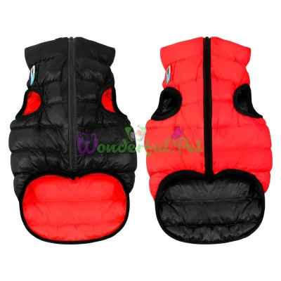 AiryVest Reversible Dog Jacket Red-Black, Size S35