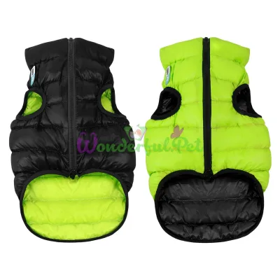 Двостороння курточка AiryVest для собак салатово-чорна, розмір S30