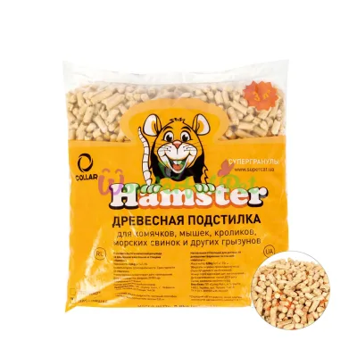 Наполнитель Hamster для грызунов, древесный, с витаминной добавкой, 0,8 кг
