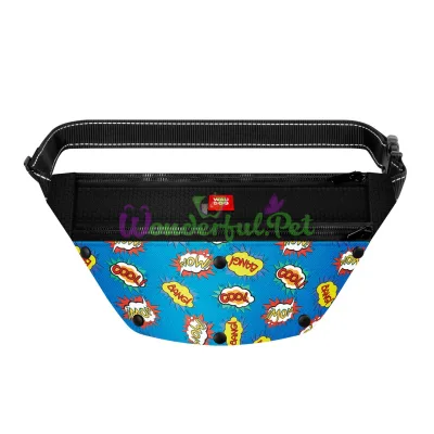 Поясная сумка-бананка WAUDOG Textile для корма и аксессуаров, рисунок ВАУ, размер 33*17*10 см