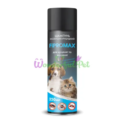 Π¨Π°ΠΌΠΏΡΠ½Ρ FIPROMAX ΠΎΡ Π±Π»ΠΎΡ
(Ρ ΠΏΡΠΎΠΏΠΎΠΊΡΡΡΠΎΠΌ) Π΄Π»Ρ ΠΊΠΎΡΡΡ ΠΈ ΡΠ΅Π½ΠΊΠΎΠ², 250 ΠΌΠ» - 10ΡΡ.ΡΠΏ