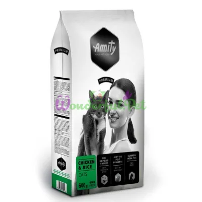 Корм для котів AMITY Chicken Rice, повсякденний, з куркою і рисом, 600g