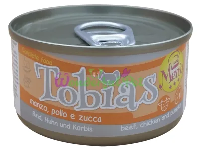 Влажный корм для собак TOBIAS MENU говядина куриное сердце тыква 85 г