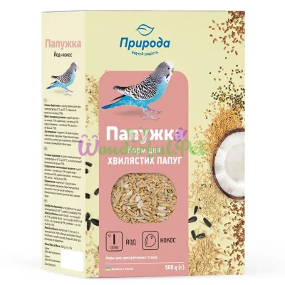 Priroda Papuzhka + Iodine & Coconut Budgie Food 500 g
