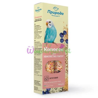 Pryroda Spike Treat for Budgies 140 g 2 pcs (Multifruit)