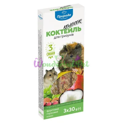 Лакомство Природа Коктейль Колосок мультифрукт орех кокос 90 г
