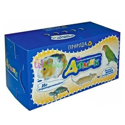 Переноска для животных Природа Макси домик 25 x 15 x 17 см (картон)