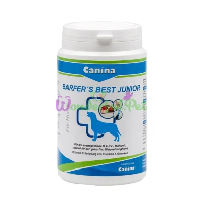 Витаминно-минеральный комплекс для щенков и молодых собак Canina Barfers Best Junior при натуральном кормлении 350г (порошок)