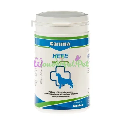 Дрожжевые таблетки с энзимами и ферментами для собак Canina Hefe 310 таблеток 250 г (для пищеварения)