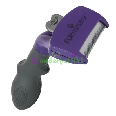 FURminator Deshedding Tool for Long-Haired Cats, Size L