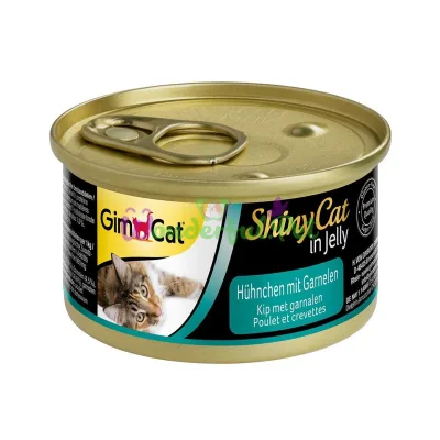 Влажный корм GimCat Shiny Cat 70 г курица и креветка