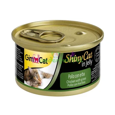 Влажный корм GimCat Shiny Cat 70 г курица и трава