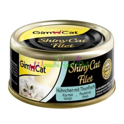 Влажный корм GimCat Shiny Cat Filet 70 г курица и тунец