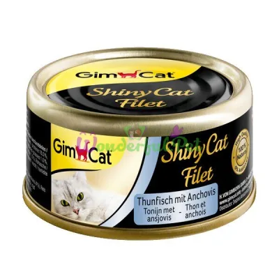 Влажный корм GimCat Shiny Cat Filet 70 г тунец и анчоус