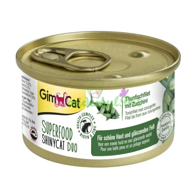 Влажный корм GimCat Shiny Cat SUPERFOOD 70 г тунец и цукини