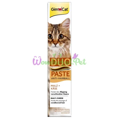 Паста Gimcat DUO для выведения шерсти сыр 50г