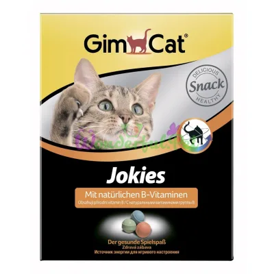 Лакомство для улучшения обмена веществ и аппетита GimCat Jokies с витамином B 400 шт 520 г