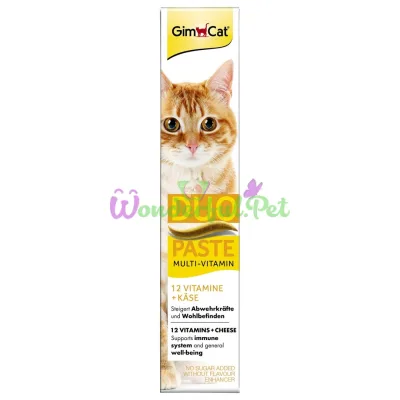 Паста для выведения шерсти GimCat DUO мультивитамин сыр 50г