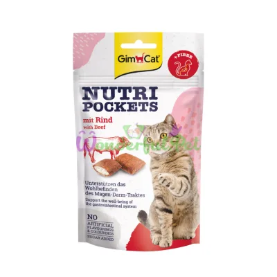 Nutri Pockets д/кошек Говядина+Солод (Мальт) 60г