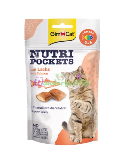 Nutri Pockets Salmon + Omega 3 & 6 for Cats 60 g