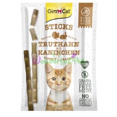Палочки GimCat Sticks GF Turkey Rabbit 4 шт 20 г