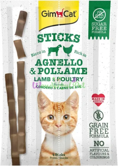 М'ясні палички GimCat GF Lamb Poultry 4 шт
