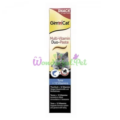 Паста для выведения шерсти GimCat DUO мультивитамин тунец 50г