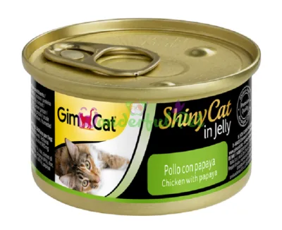 Влажный корм GimCat Shiny Cat Chicken Papaya jelly 70 г