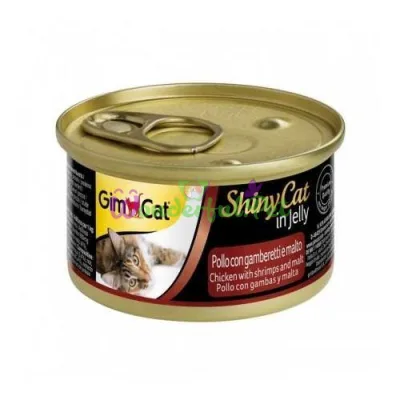 Влажный корм GimCat Shiny Cat 70 г курица креветка и мальт