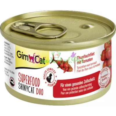 Влажный корм GimCat Shiny Cat SUPERFOOD Duo Tuna Tomat 70 г